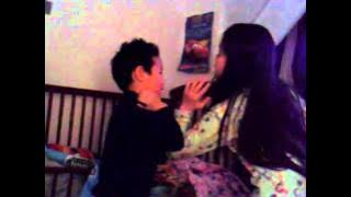kristine showing dylan how to do the greeting handshake...lmao