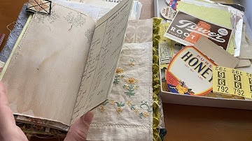Make a Junk Journal with me - part 3: finishing the pages and stitching!