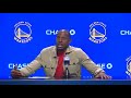 Andre Iguodala postgame; Warriors beat the New Orleans Pelicans