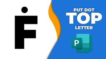 How to put dot on top of letter in publisher