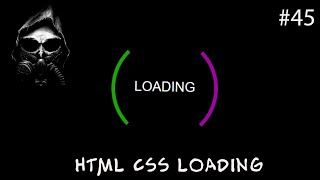 HTML CSS LOADING ANIMATION|@pinkweb0 html css tutorial