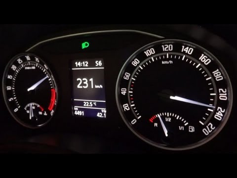 Skoda Octavia RS 0-231km/h top speed [HD]