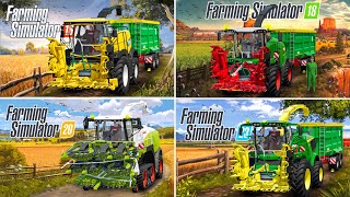 Fs16 vs Fs18 vs Fs20 vs Fs23 | Making Chaff & Silage With Krone | Timelapse |