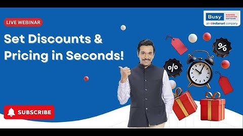 Discounts & Party-wise Pricing in BUSY 💰 | Smarter Billing & Customer-Specific Pricing