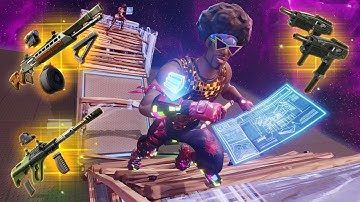 I am playing Bhe 1v1 Build Fights in Fortnite with my friend