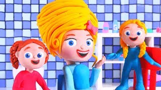 PRINCESS NEW HAIR STYLE & CUT ❤ SUPERHERO PLAY DOH CARTOONS FOR KIDS