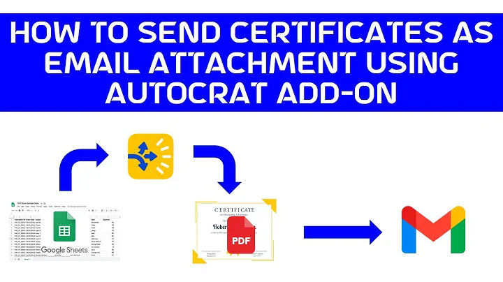 How to send Certificates as Email Attachment using Autocrat Add-on #autocrat #certificates