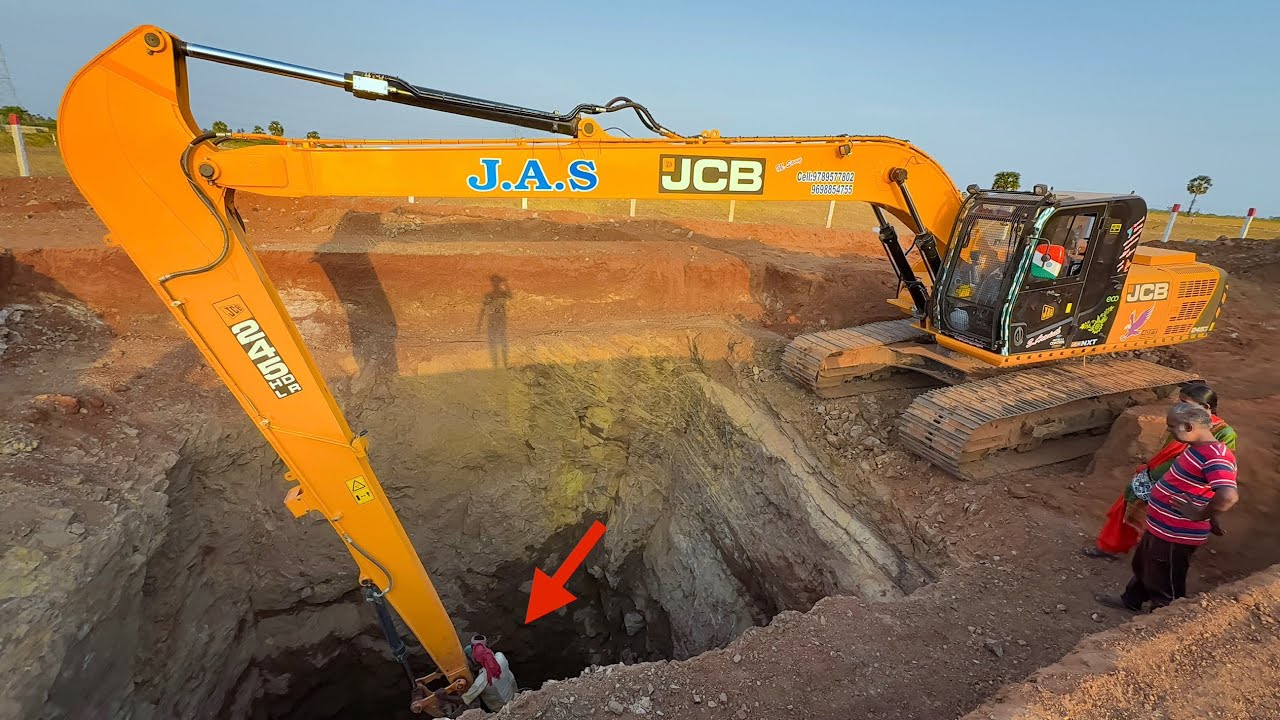 Finally JCB 245 LR Excavator New Well Digging 42ft Completed in 10 Days | Jcb video