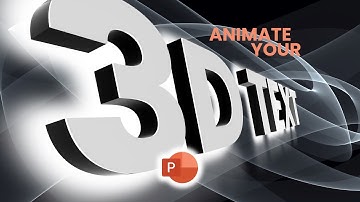 Create and Animate 3D TEXT in PowerPoint! A simple and easy to follow step by step guide.