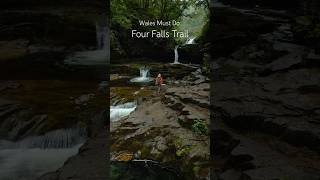 Incredible Waterfall Route in Wales’ Brecon Beacons 💦 🥾 #uktravel #travelshorts #wales #uk