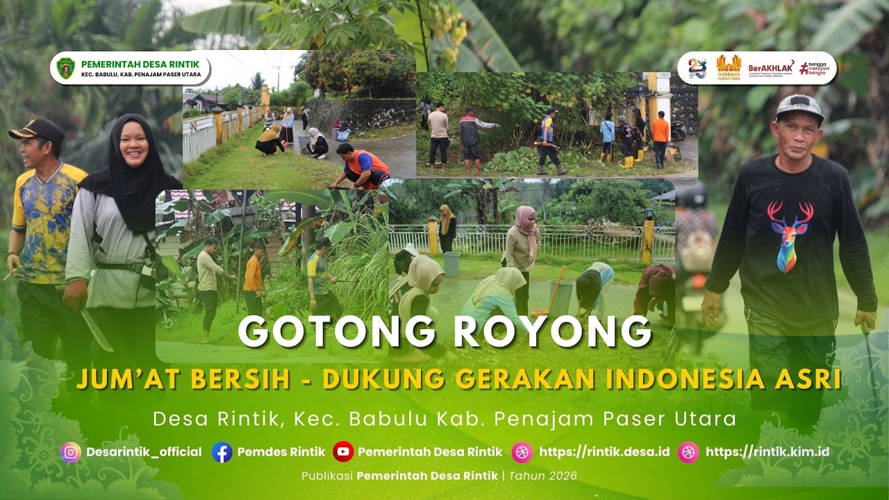 Gotong Royong Jum’at Bersih Desa Rintik 2026 | Dukung Gerakan Indonesia ASRI