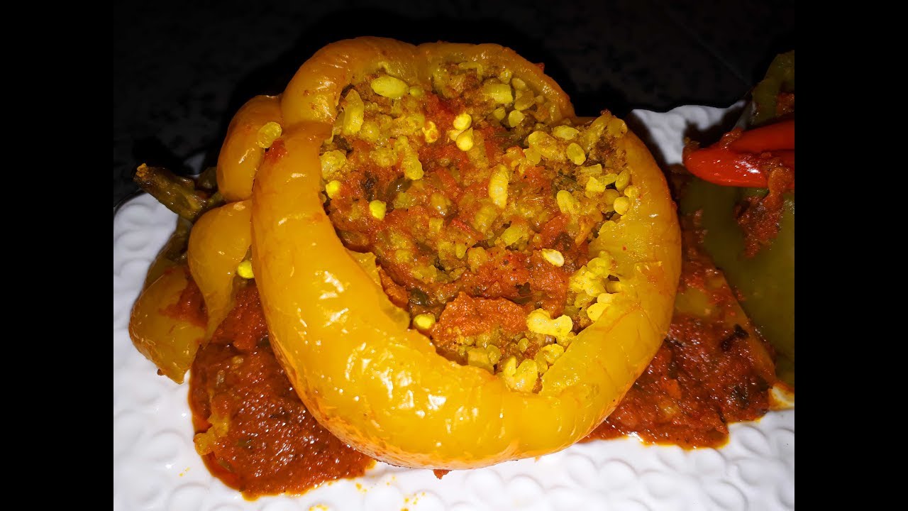 طاجين الفلفل معمر بالروز و الكفتة | مطبخ خوخة