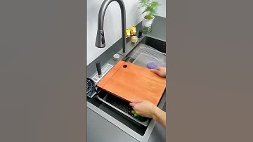 Bồn Rửa Chén 1 Ngăn Lớn Kèm Vòi Thác và vòi lọc nước phụ kt 75x46cm chất liệu inox 304