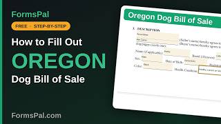 How to Fill Out an Oregon Dog Bill of Sale (Free Fillable PDF, Step by Step)