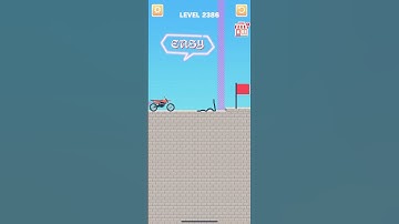 Draw bridge puzzle game level 2386 #drawing #game #Shorts