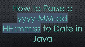 How to Parse a yyyy-MM-dd HH:mm:ss to Date in Java