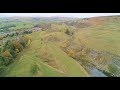 Ashes quarry by drone. Stanhope, Weardale, Co Durham. Abandoned places UK.