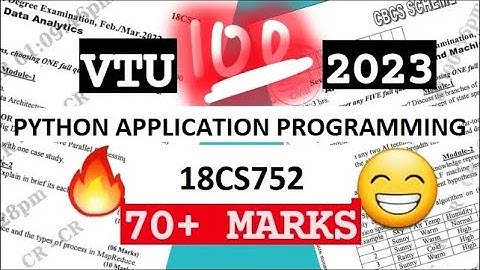 18CS752 - Python Application Program Best Video💯🤩 Sup Imp [+PDF] 🎯2023 Externals 🔥🔥🔥 7SEM #vtu #2023