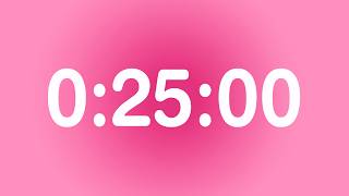 25 Minute Pomodoro Timer ⏳ Silent Focus Study Session (Gentle Bell)