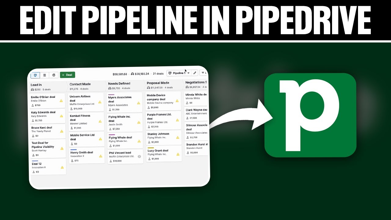 How To Edit Pipeline in Pipedrive ! (Full Tutorial) - YouTube