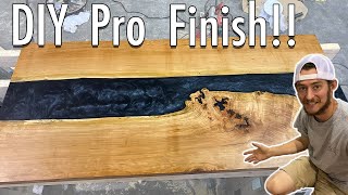 How to Have a Professional Finish On an Epoxy River Table