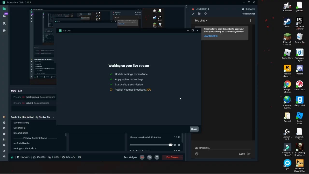 minecraft livewstream 2