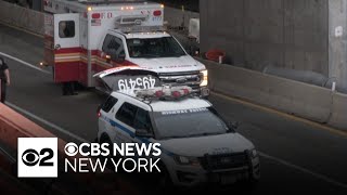 NYPD car strikes, kills person walking on Queens highway