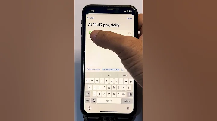 Automated Message Shortcut for iPhone