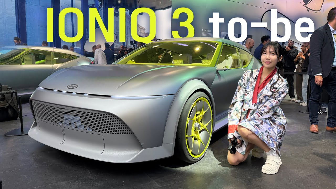 🔇Hyundai IONIQ 3 Preview? Concept THREE First Look, Walkaround & Interior Review at IAA 2025