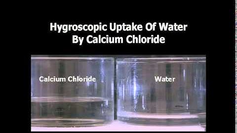Lab Time Lapse of Salt Deliquescence - Hygroscopic CaCl absorbs H2O 12 sec - Hans Jurgen Schwartz