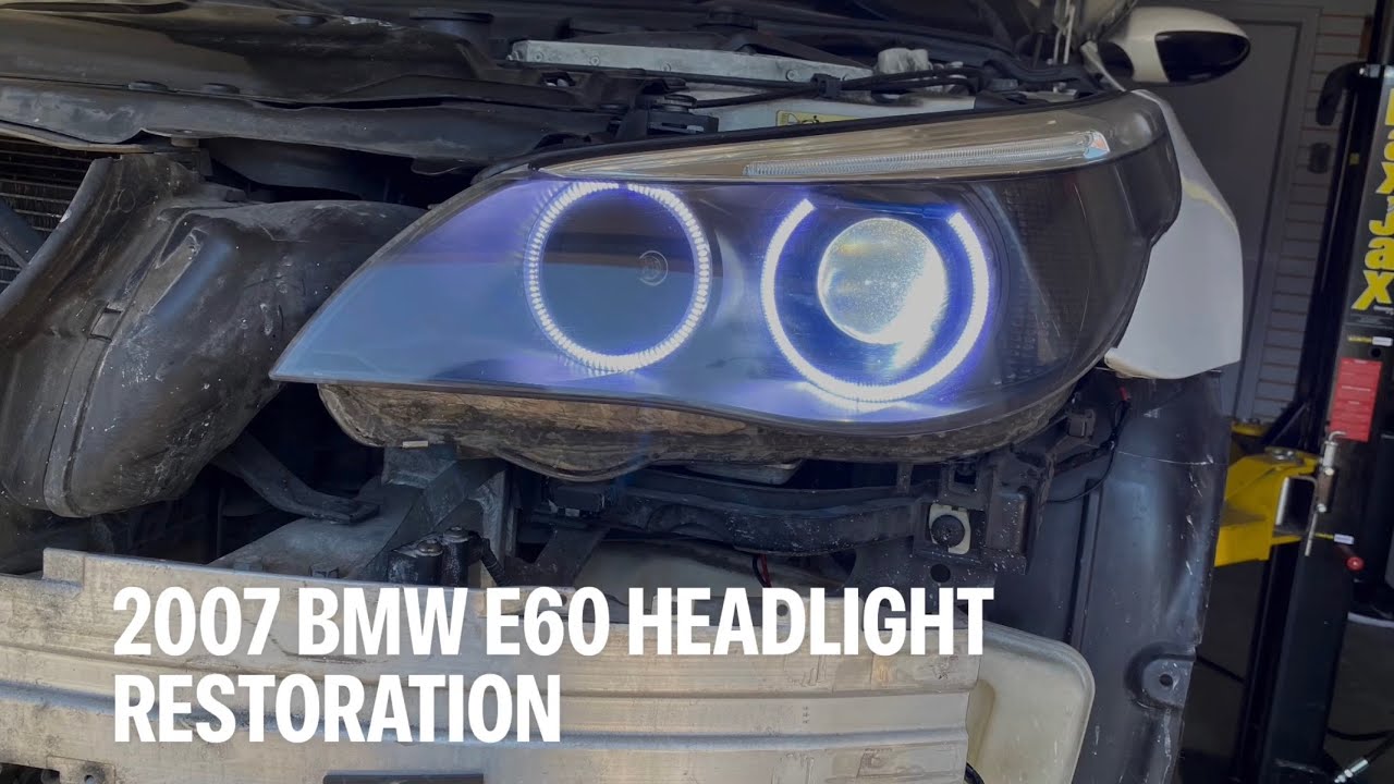 2007 BMW E60 - Headlight Restoration - YouTube