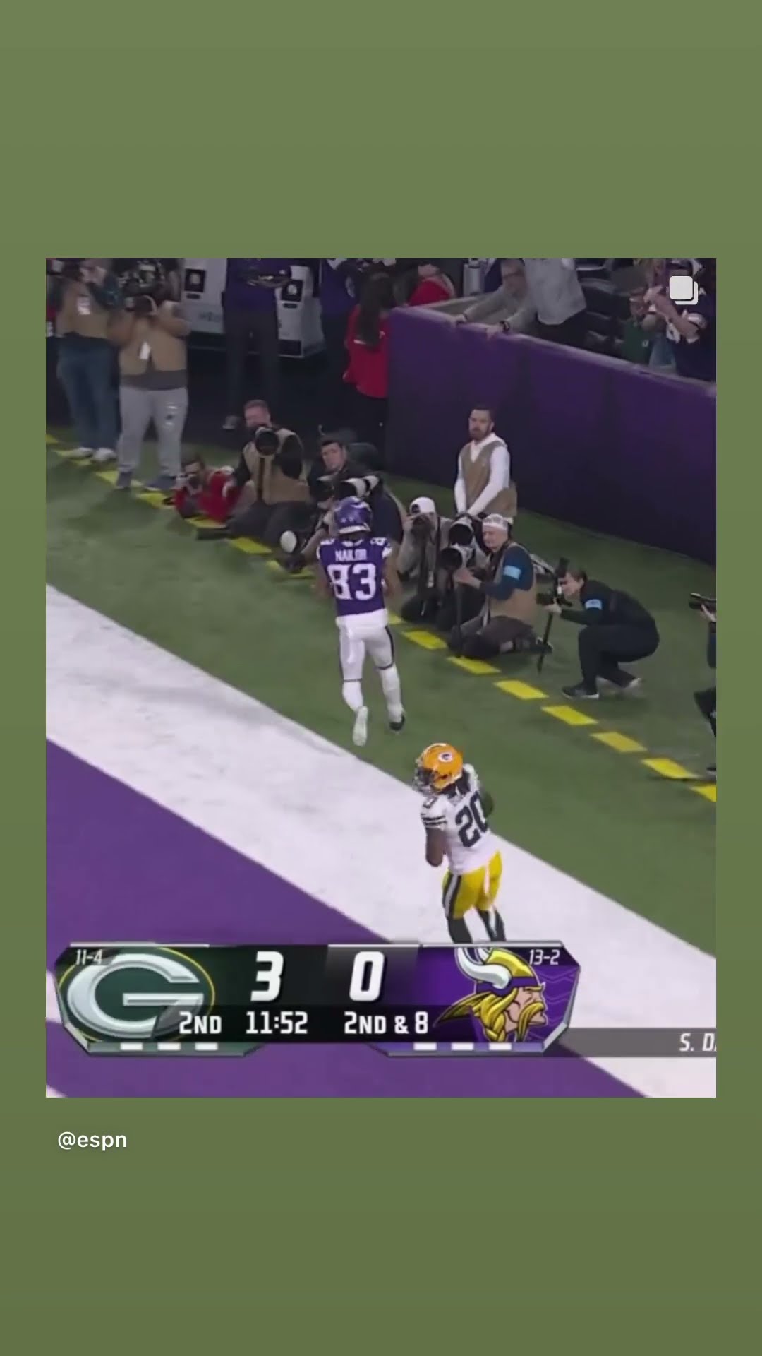 Going deep #hoodnews #samdarnold #vikings #greenbaypackers #td #touchdown #football #omg #how #wow