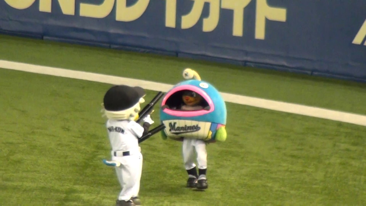 B☆Bがロッテ新キャラ謎の魚の第2形態をかぶる（笑） 千葉ロッテマリーンズ 順位