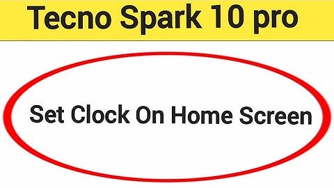 How to set clock on home screen, Tecno Spark 10 pro me time set kaise karen