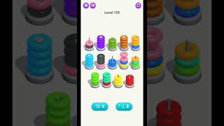 Color Hoop Stack Level 121 - 130 | Puzzle Games | LevelUpX | #tranding #colorhoopstack #vairal #sub