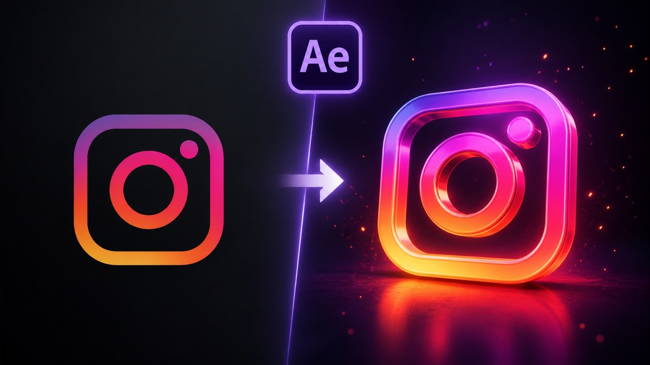 How To Create 3D Logo Animation in After Effects (2 Minutes 😳 No ...