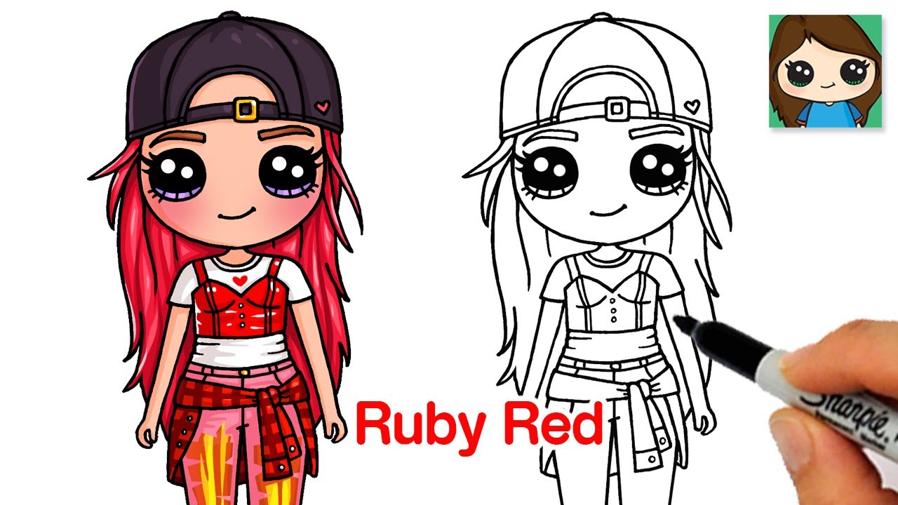 How to Draw Rainbow High Fashion Doll ???? Ruby Red - YouTube