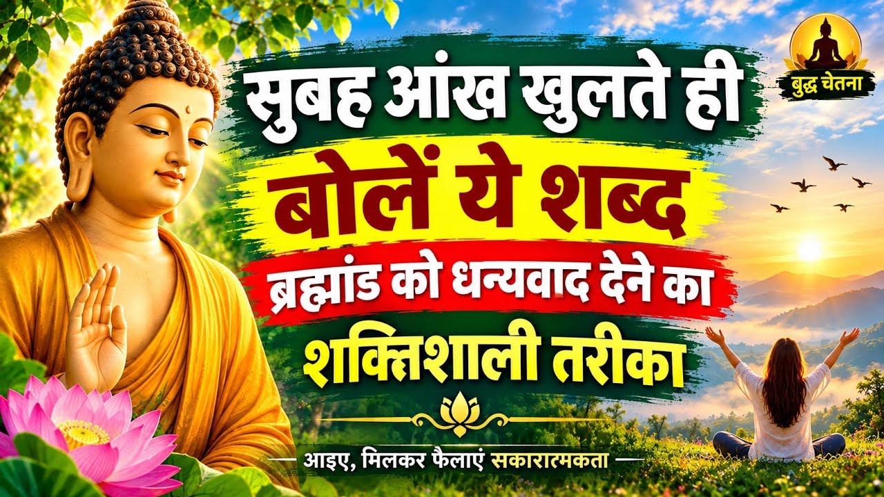 सुबह आंख खुलते ही बोले यह शब्द  ब्रह्मांड को धन्यवाद देने का शक्तिशाली तरीका ।# Buddhist motivation.
