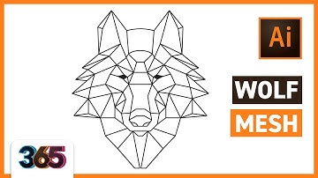 Wolf Mesh | Illustrator CC Tutorial #332/365
