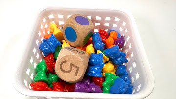 Using a Dice | Numbers | Colours | Counting | Educational Videos for Kids