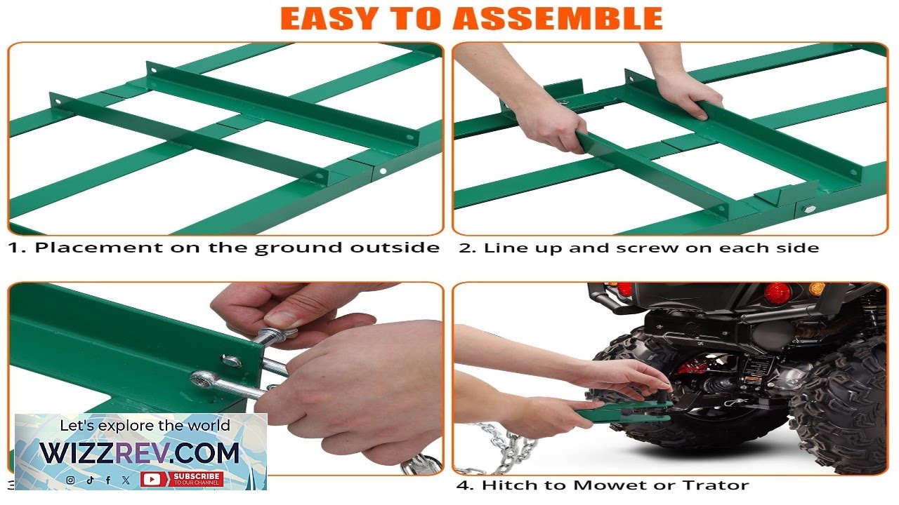 Борона Garvee для подъездных дорог шириной 48 дюймов, грейдер для подъездных дорог, ландшафтные г...