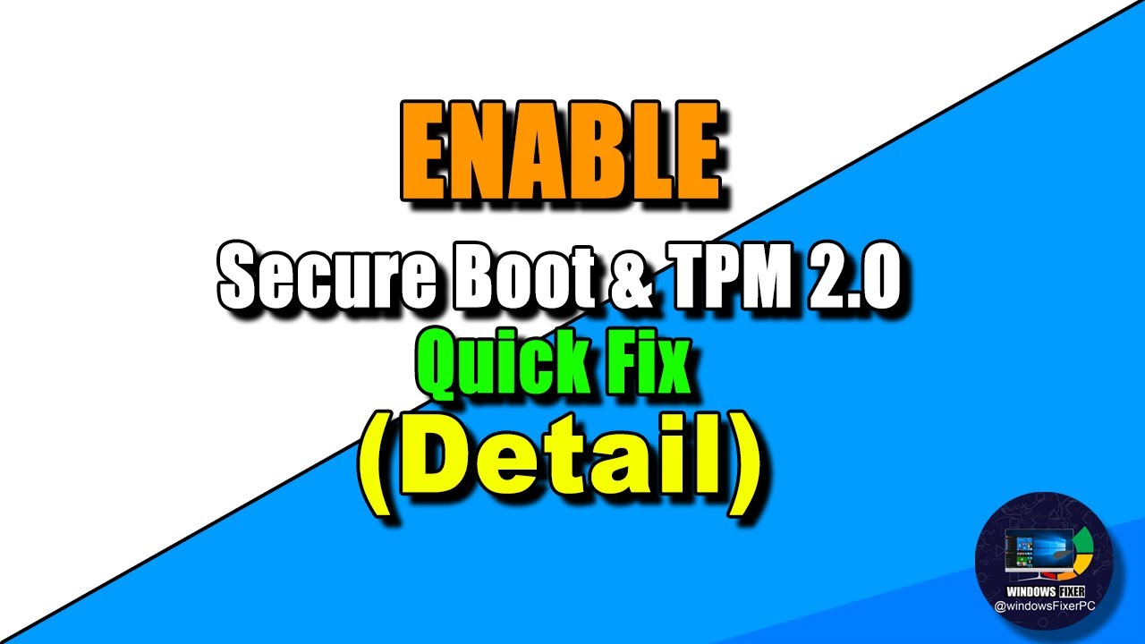 How to Enable Secure Boot and TPM 2.0 | Fix Missing Secure Boot Option ...
