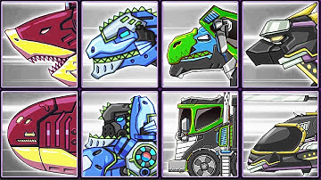 Dino Robot Corps Recolor #31: Megalodon & Transformers | Eftsei Gaming