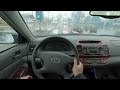 2003 toyota camry xle asmr relaxing pov test drive in the rain