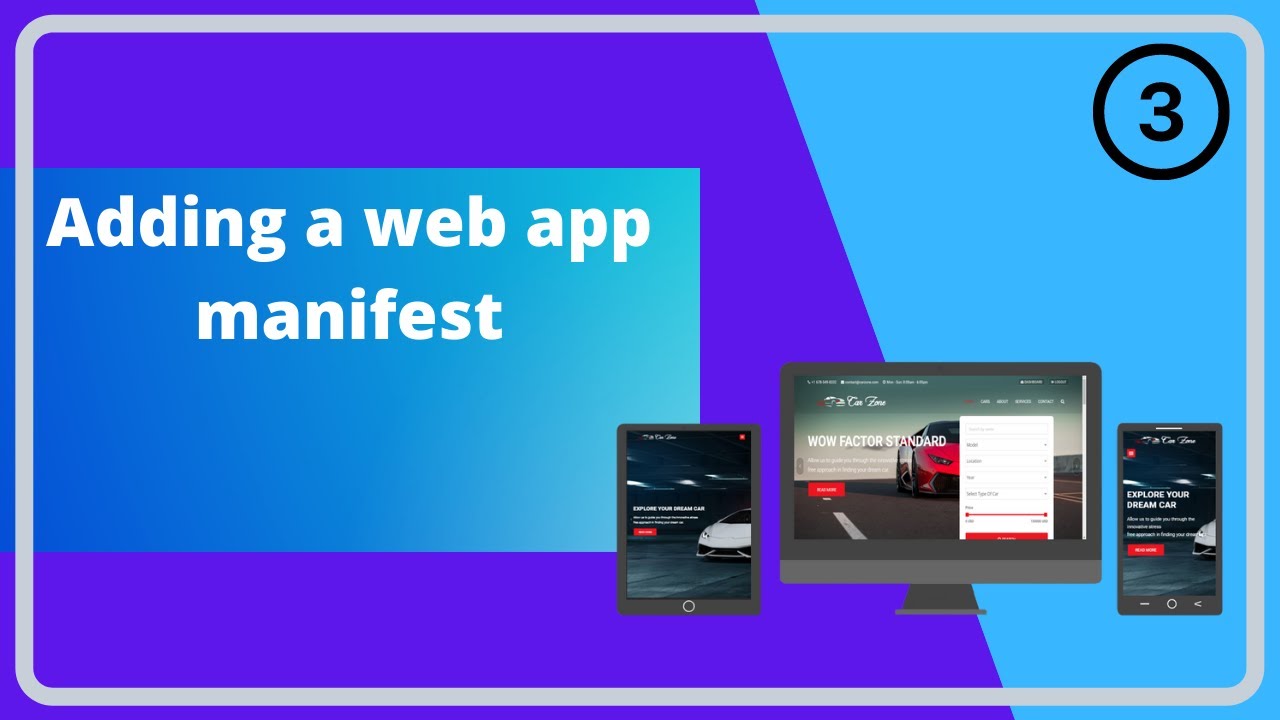 Adding a Web App Manifest | PWA-3 - YouTube