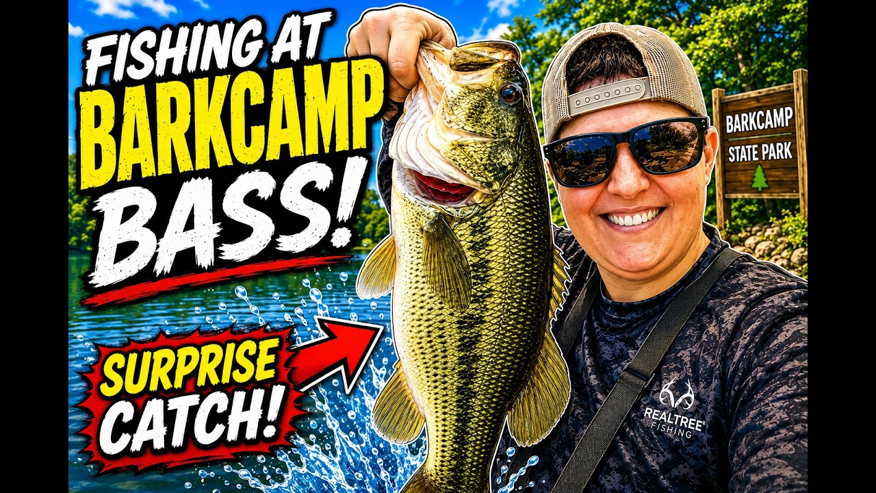 Fishing at Barkcamp State Park | Bass Fishing Adventure & Surprise Catch!