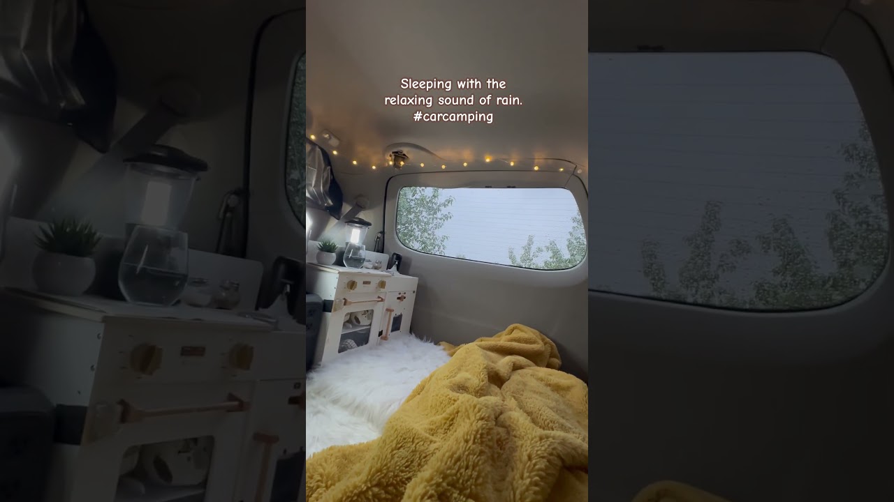 Sleeping with  the relaxing sound of rain. 