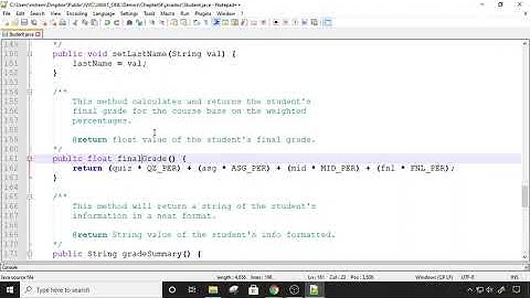 Java 1 Online, [4.14] Writing Classes: Javadoc Comments