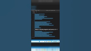 Shortcut to comment out on a whole program in vs code #shortvideo #viral #trending