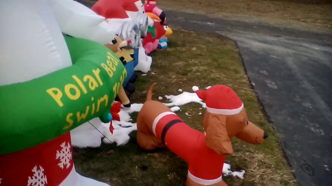 Goodwill Guy Inflatable 2016 xmas display update with awesome guy inflatable channel - YouTube